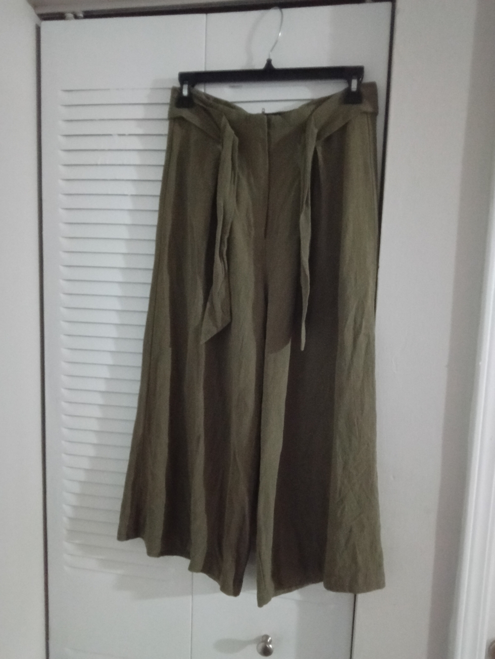 Shinestar Olive Green A-Line Maxi Skirt with Belt